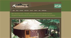 Desktop Screenshot of bluemountainyurts.com